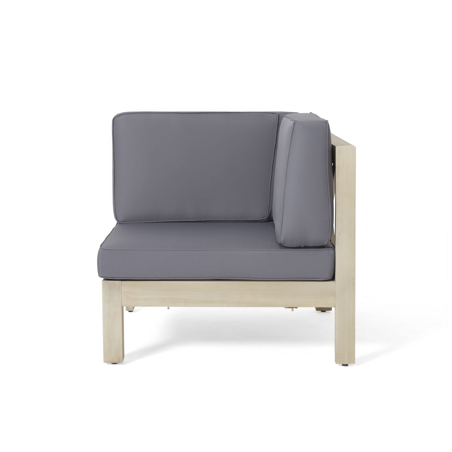 Brava - X Back Corner Chair - Light Gray