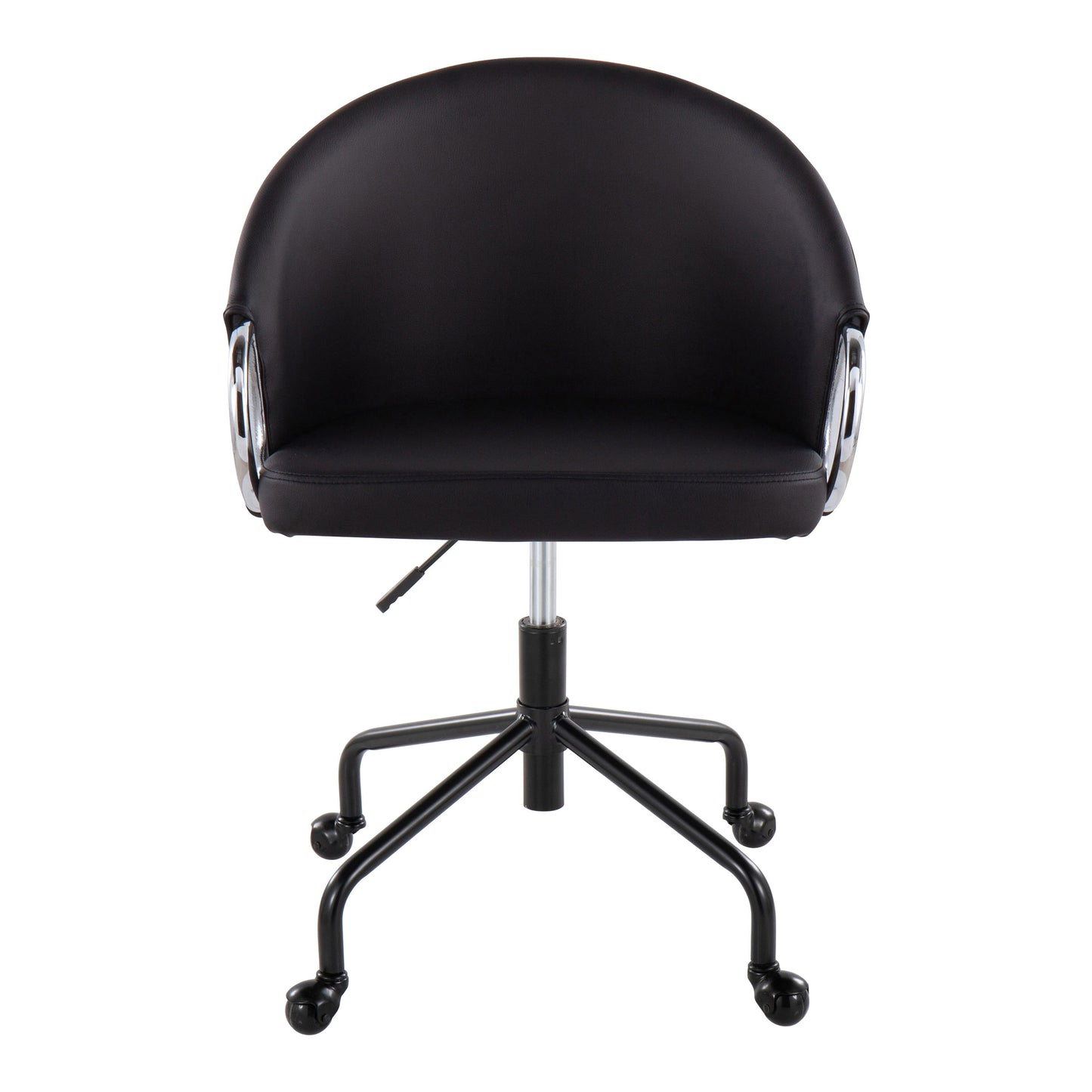 Claire - Contemporary / Glam Task Chair - Black / Silver