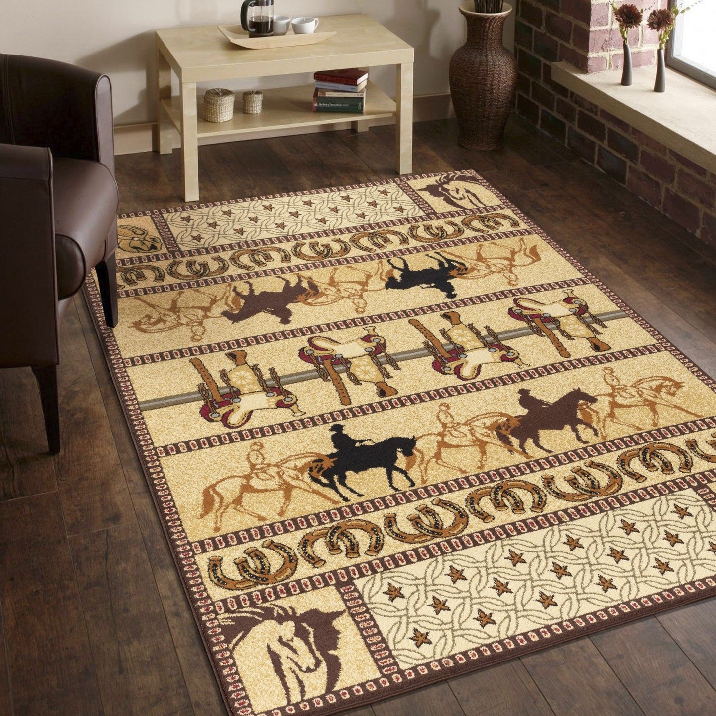 Tribes - 2' X 3' Southwest Area Rug - Beige, Polyester