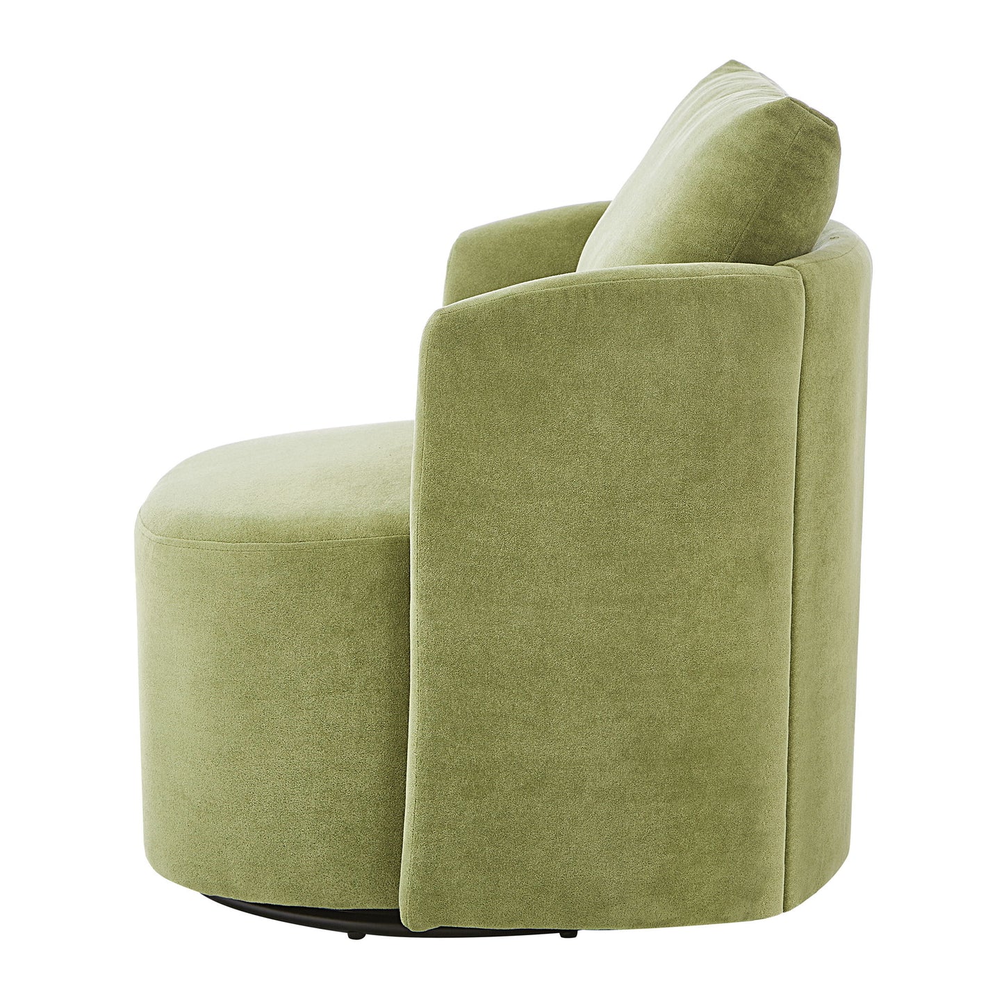 360ÔøΩÔøΩ Swivel Chair, Accent Barrel Armchair, Upholstered With Curved Design - Green