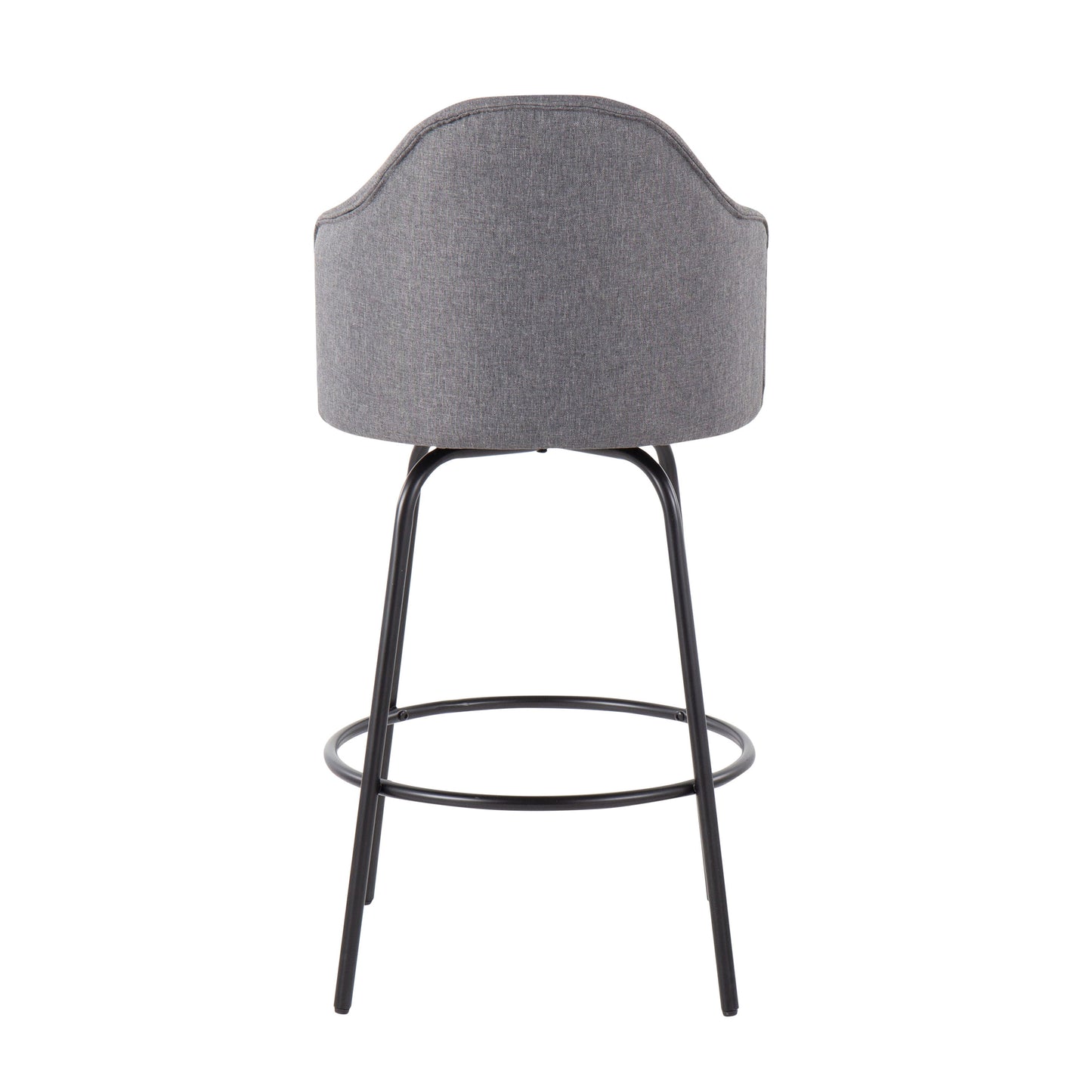 Ahoy - Contemporary Fixed Height Counter Stool (Set of 2) - Black / Gray