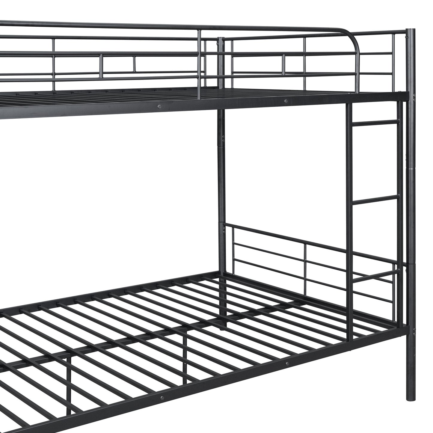Full Over Full Metal Bunk Bed - Black