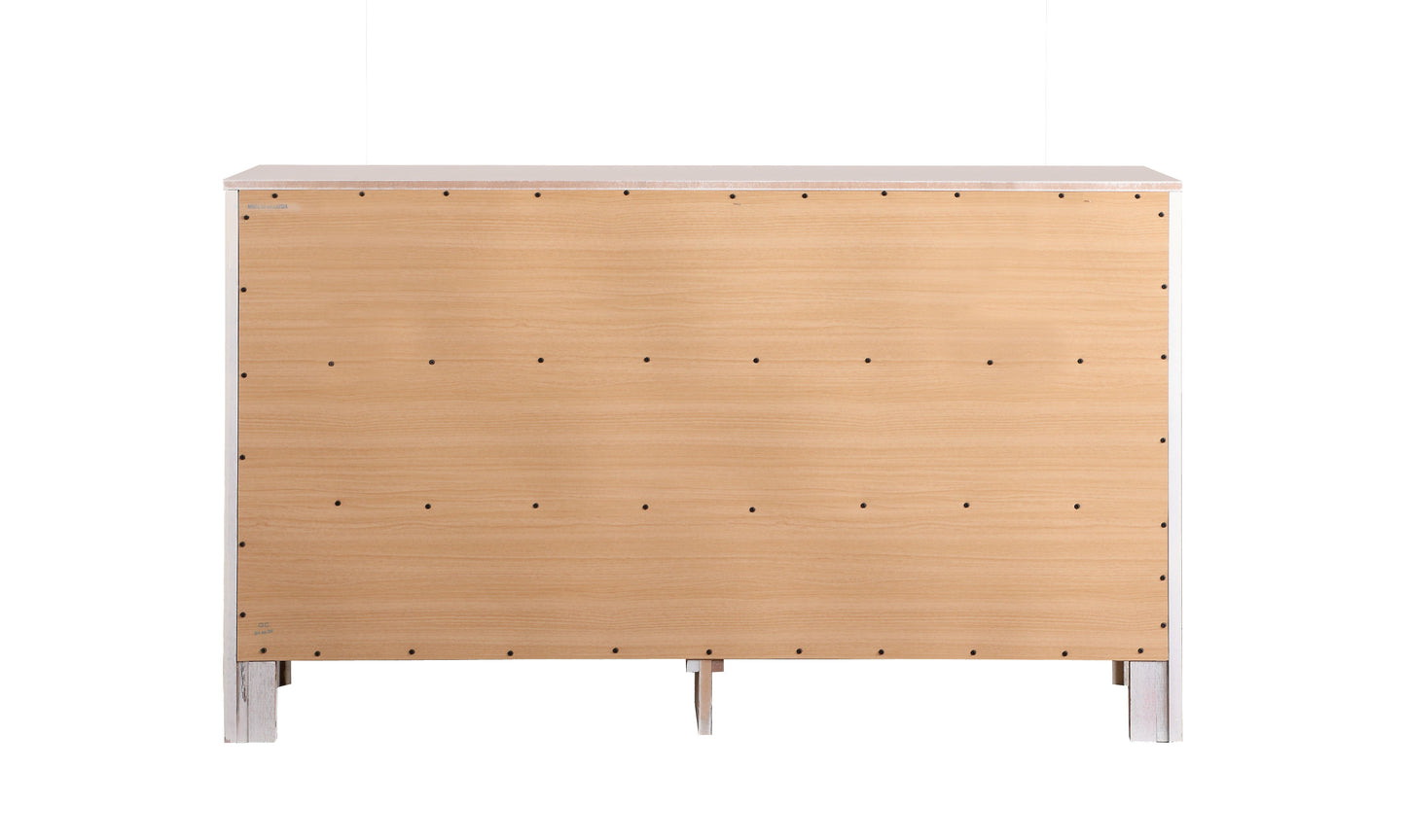 Elegant Transitional Dresser - White