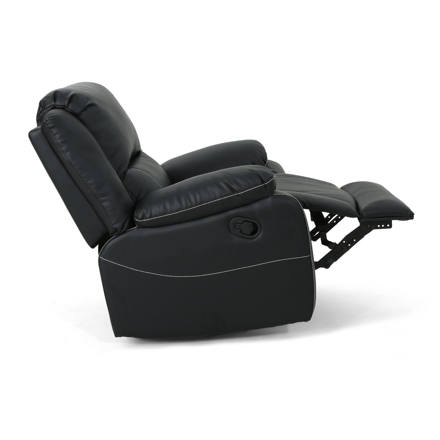 Wide Manual Swivel Standard Recliner - Black