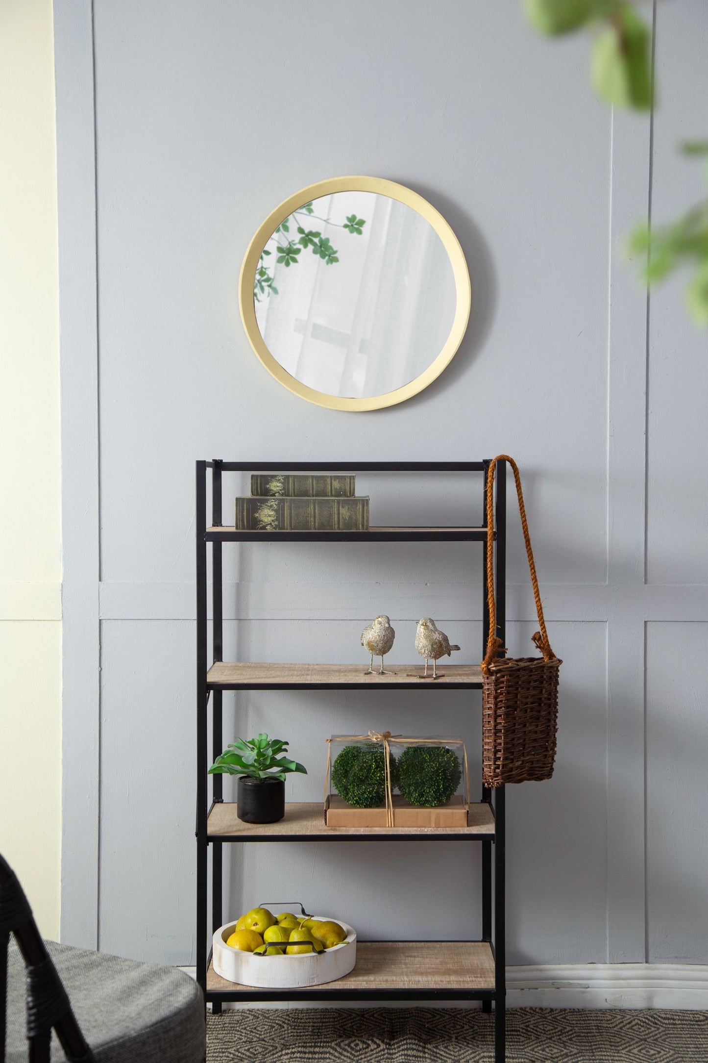 Transitional Decor Style Mango Wood Wall Mirror Wall Decor With Frame Of Solid Mango Wood For Bathroom, Entryway Console Lean Against Wall - Cream