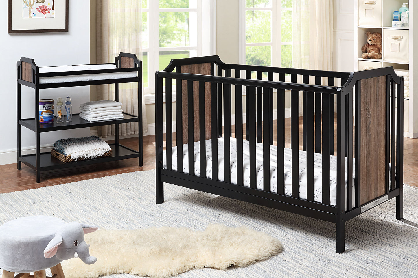 Brees - Changing Table - Black, Brownstone