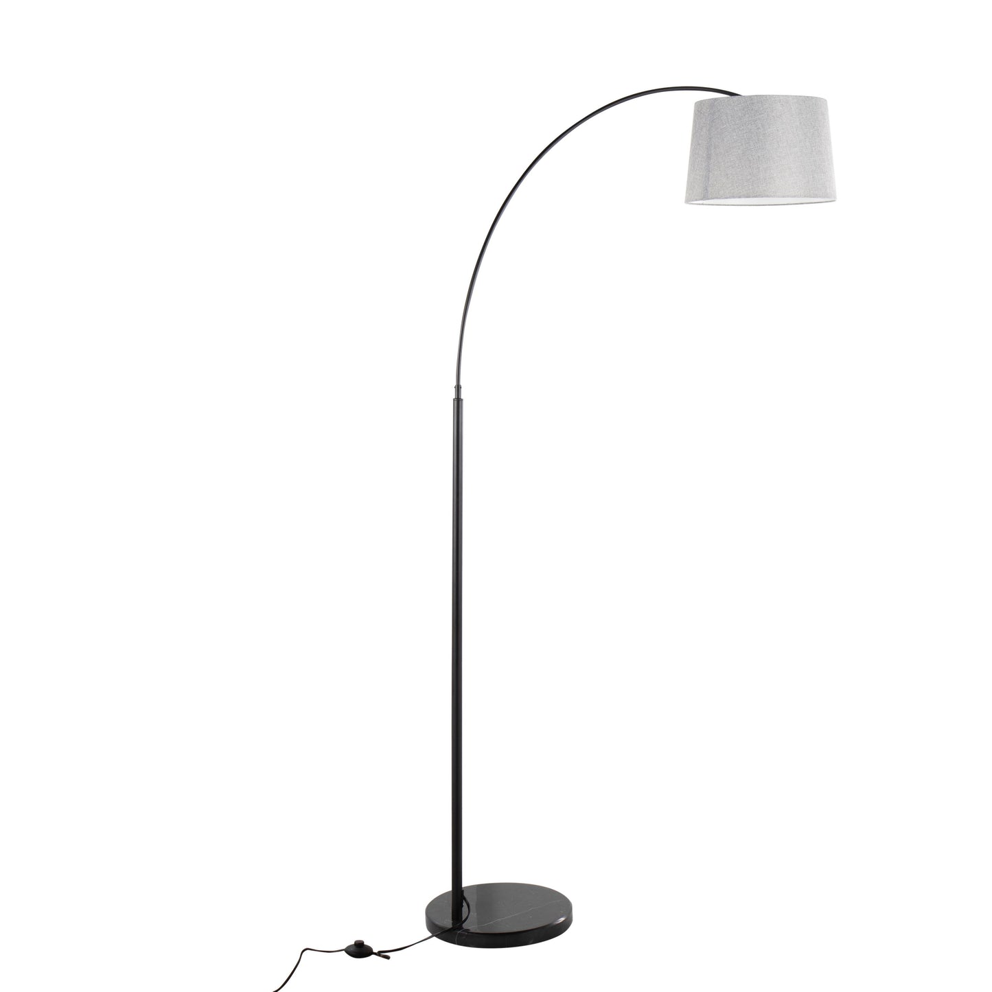 March - Contemporary Floor Lamp - Black / Gray
