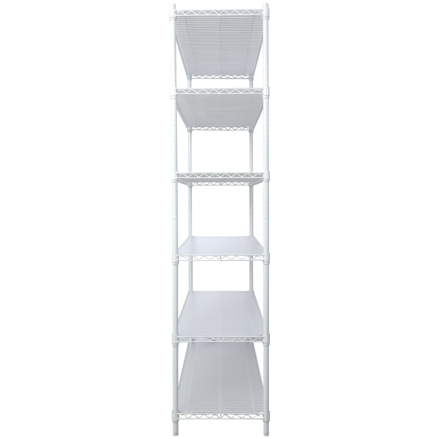 20" 6 Tier 6000Lbs Capacity Nsf Metal Shelf Wire Shelving Unit, Heavy Duty Adjustable Storage Rack With Wheels & Shelf Liners For Commercial Grade Utility Steel Storage Rack - White