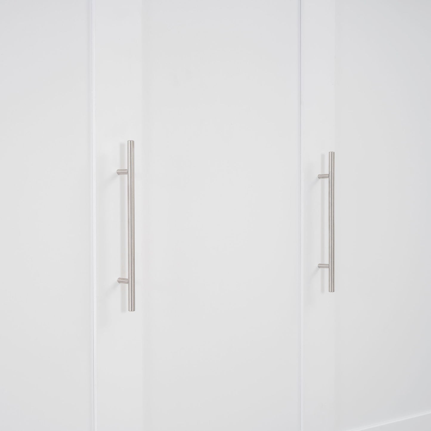 Full Size Murphy Wall Bed With Shelves And LED Lights - White