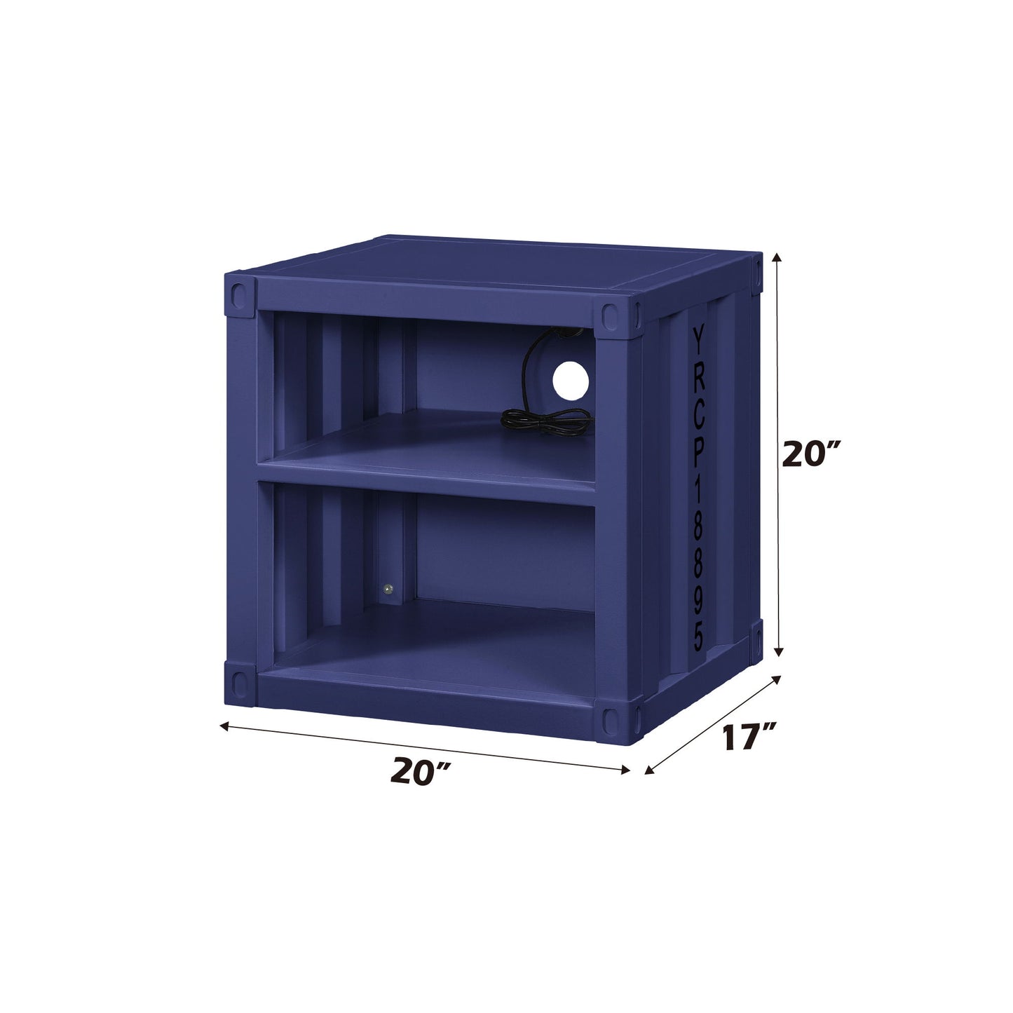 Cargo - Nightstand With USB - Blue