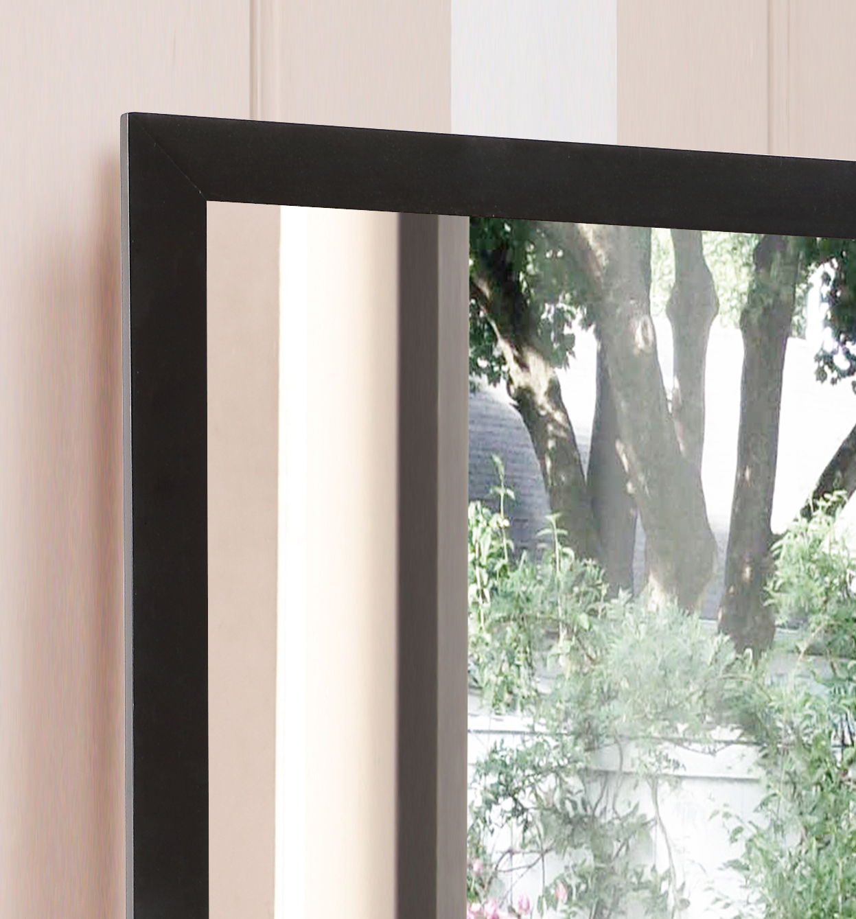 Modern Design Transitional Wall Mirror - Black