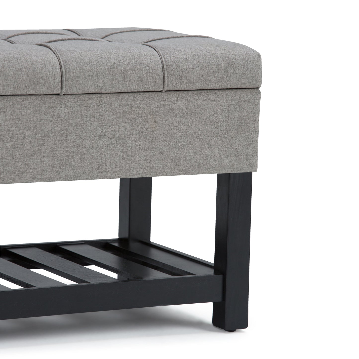 Saxon - Storage Ottoman Bench - Dove Gray