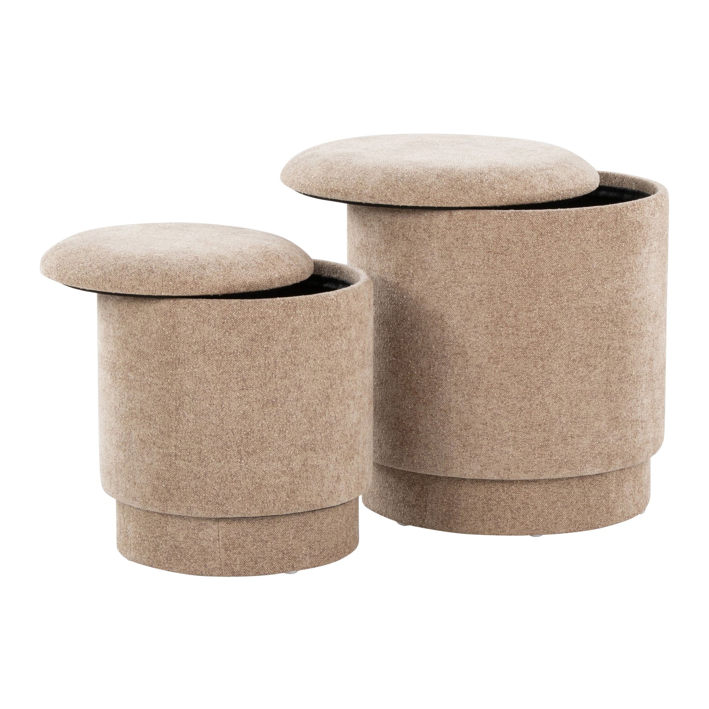 Marla - Upholstered Contemporary Ottoman Set - Brown