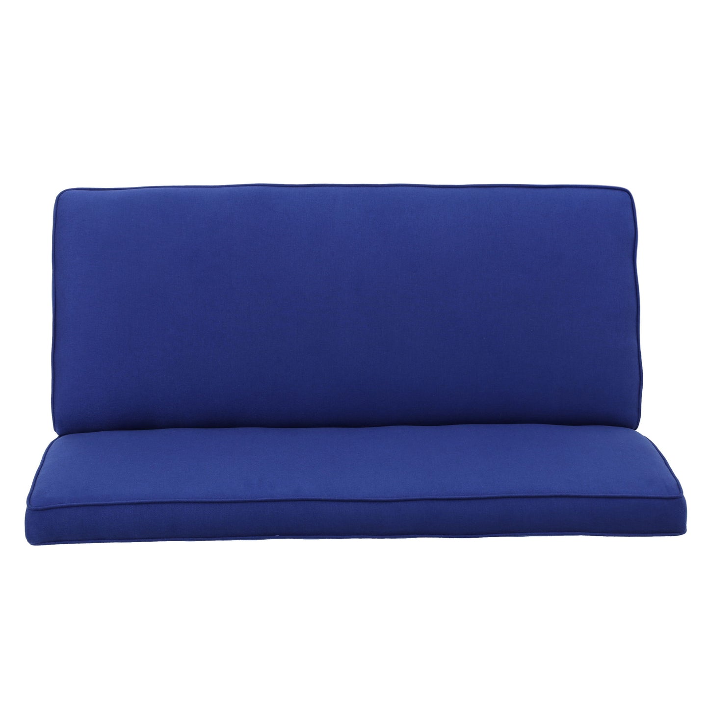 Contemporary Loveseat With Upholstered Fabric And Birch Wood Legs - Navy Blue