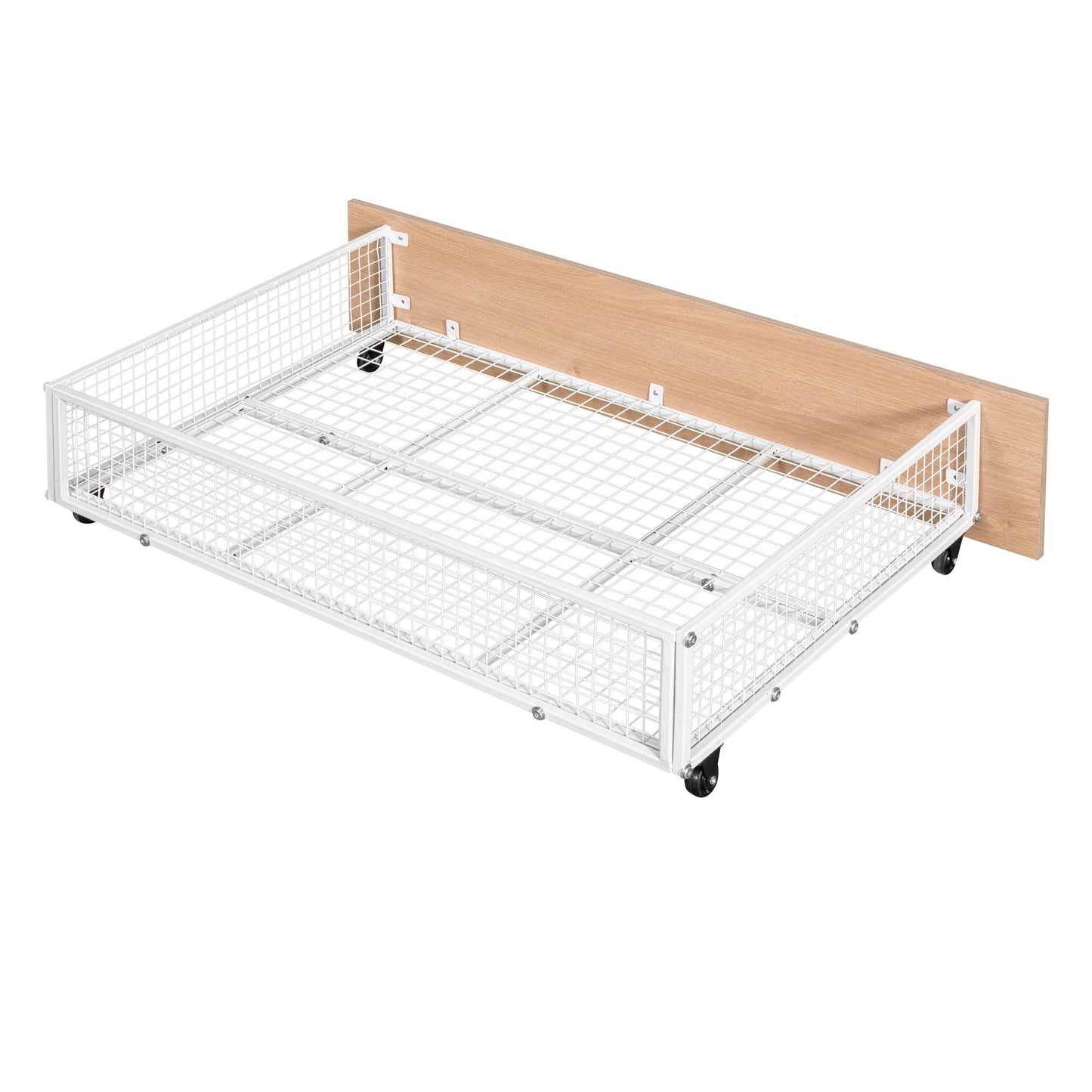 Full Over Twin & Twin Bunk Bed, Triple Bunk Bed With Drawers And Guardrails - White