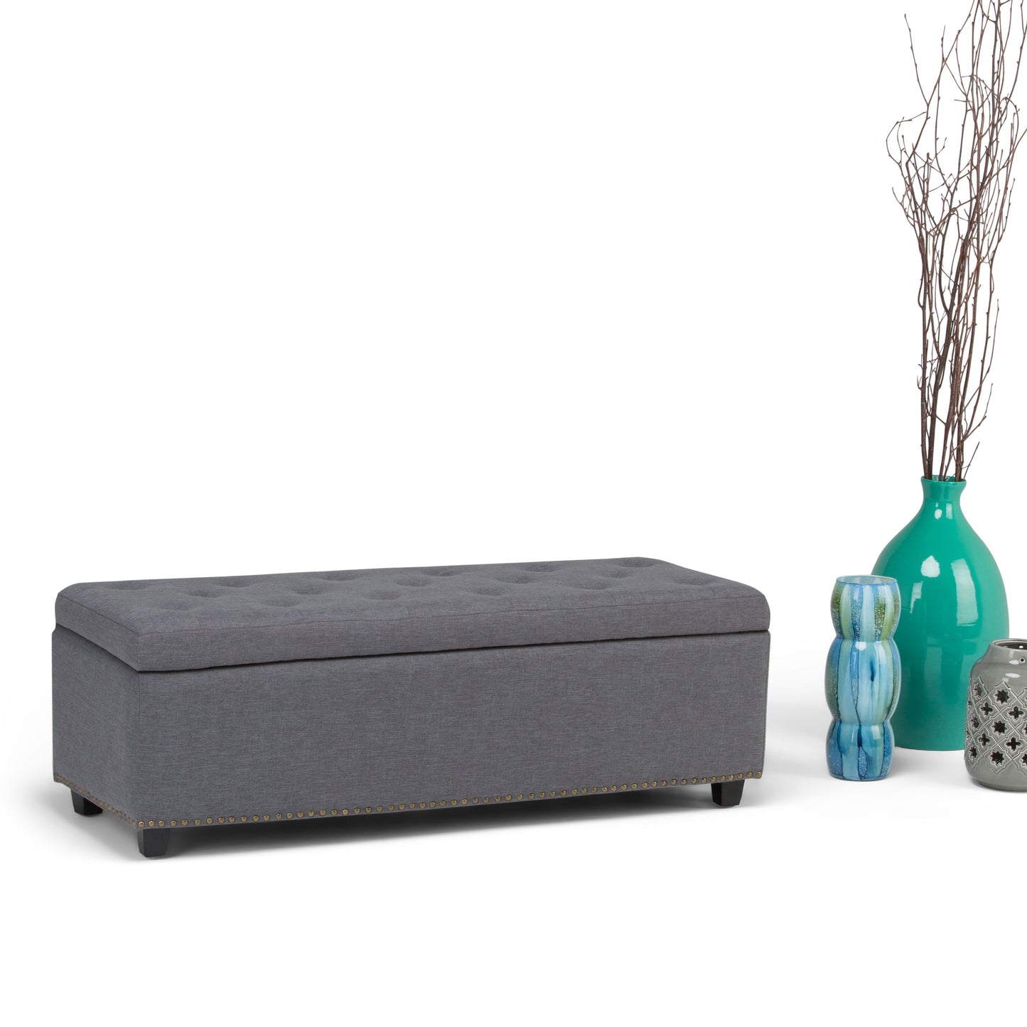Hamilton - Storage Ottoman - Slate Gray