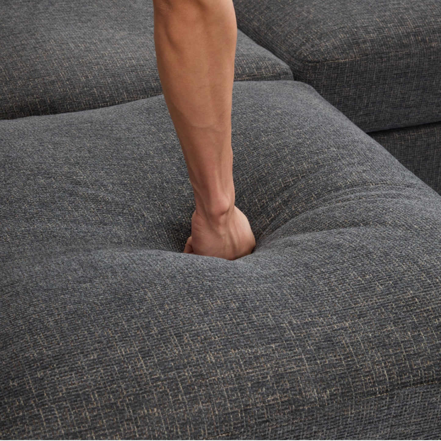 Sectional Sofa Modular Sofa U - Shaped Sofa Couch Sofa Bed L - Shaped Sofa With A Movable Ottoman And Two USB Ports For Living Room - Gray