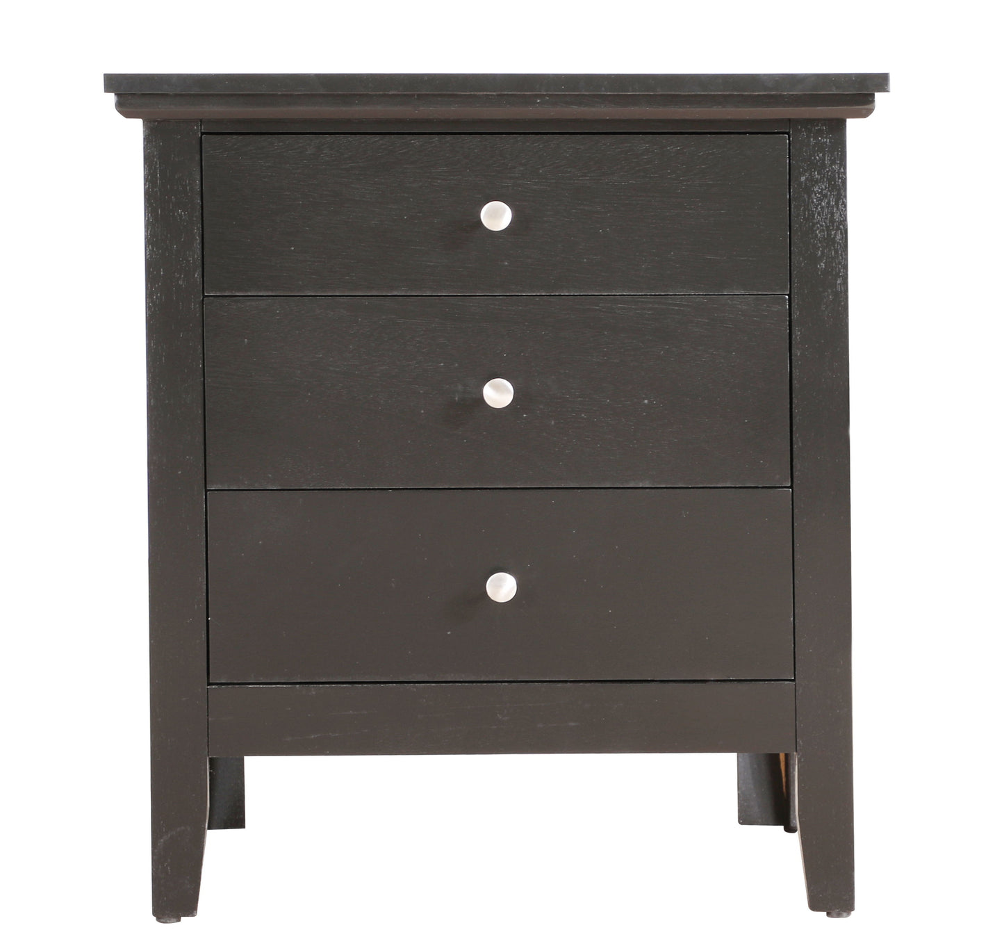 3 Drawer Nightstand - Black