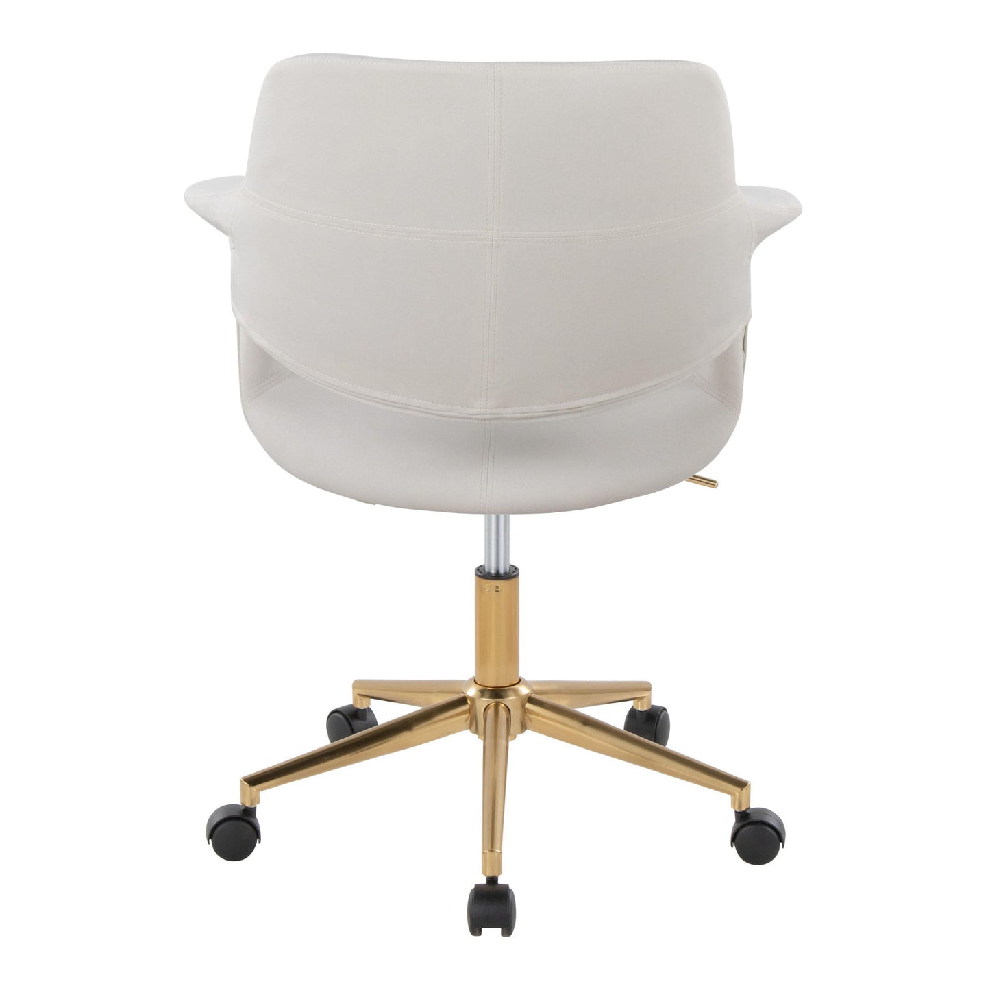 Vintage Flair - Mid-Century Modern Office Chair - Gold / Cream