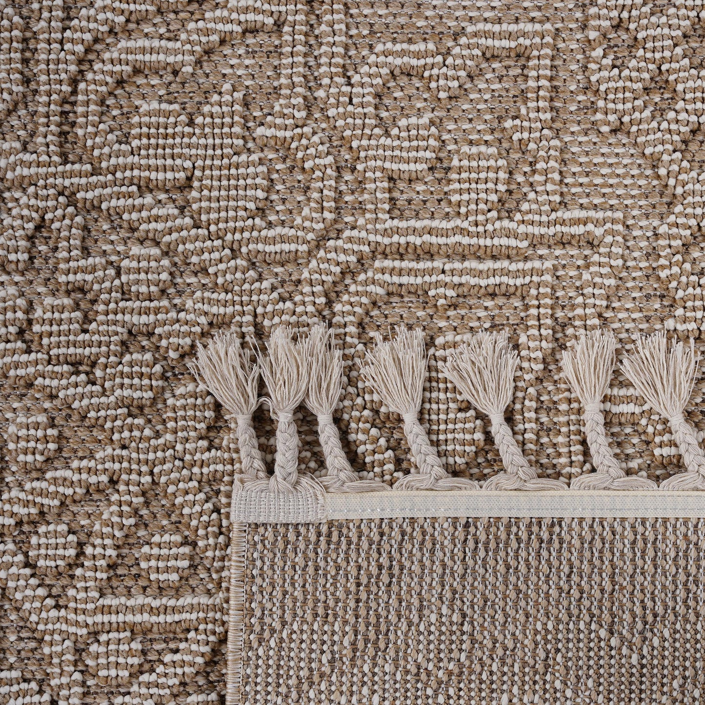Guros - 4' X 6' Medallion Indoor / Outdoor Area Rug - Beige