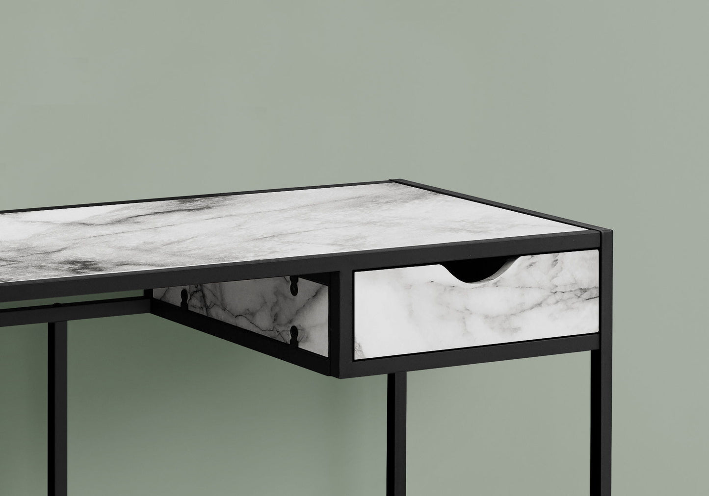 Computer Desk For Home Office, Storage Drawer - White
