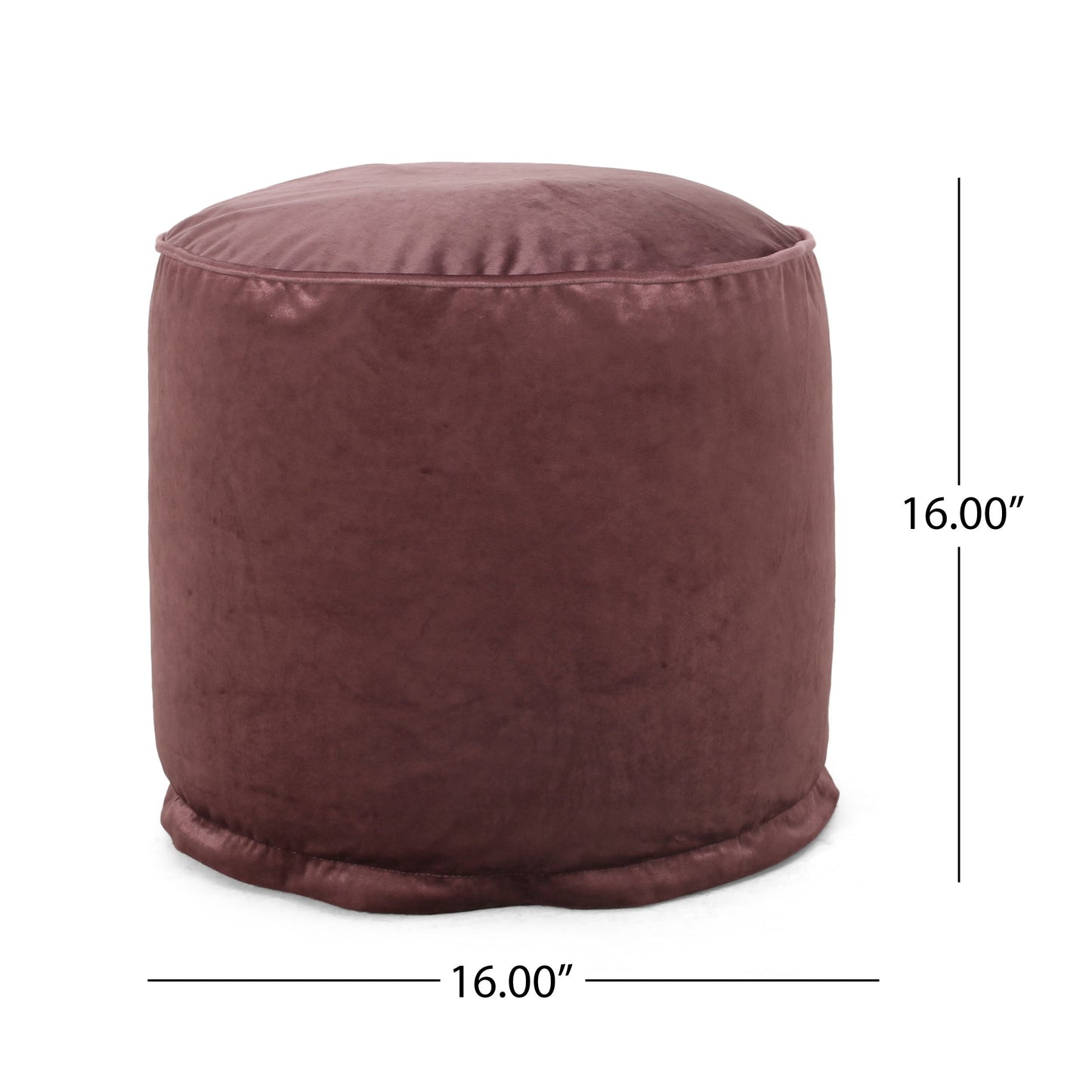 Shimon - Cylinder Pouf Ottoman Floor Cushion - Blush Pink