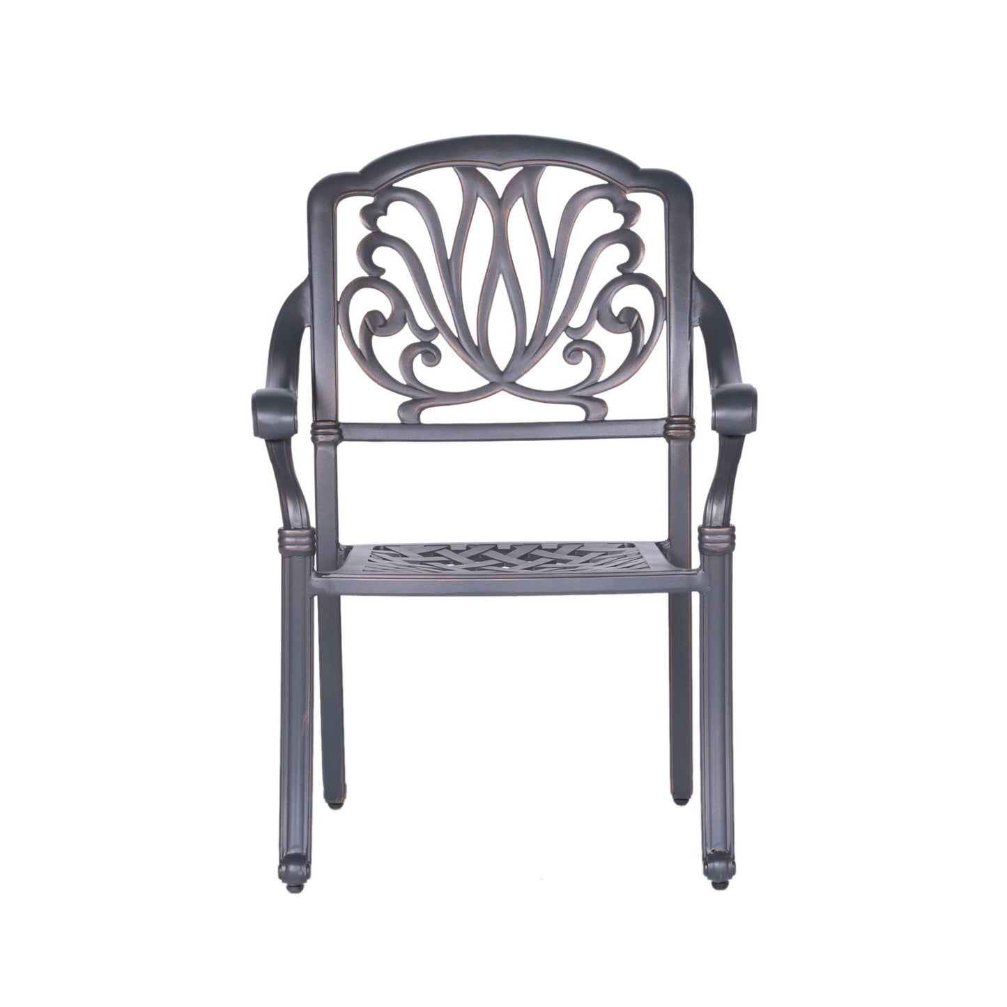 Patio Outdoor Aluminum Dining Armchair With Cushion (Set of 2) - Spectrum Sand