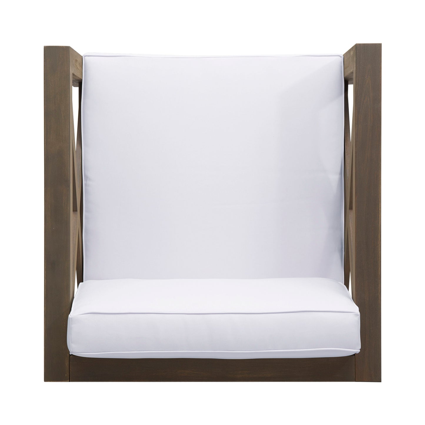 Brava - Modern Club Chair With Water Resistant Cushions - Gray / White