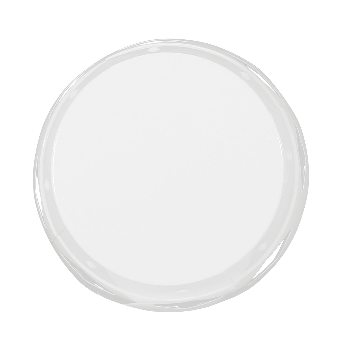 Large Metal End Table -White