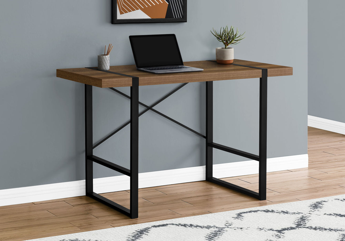 Computer Desk For Home Office, Laptop, Contemporary & Modern - Walnut