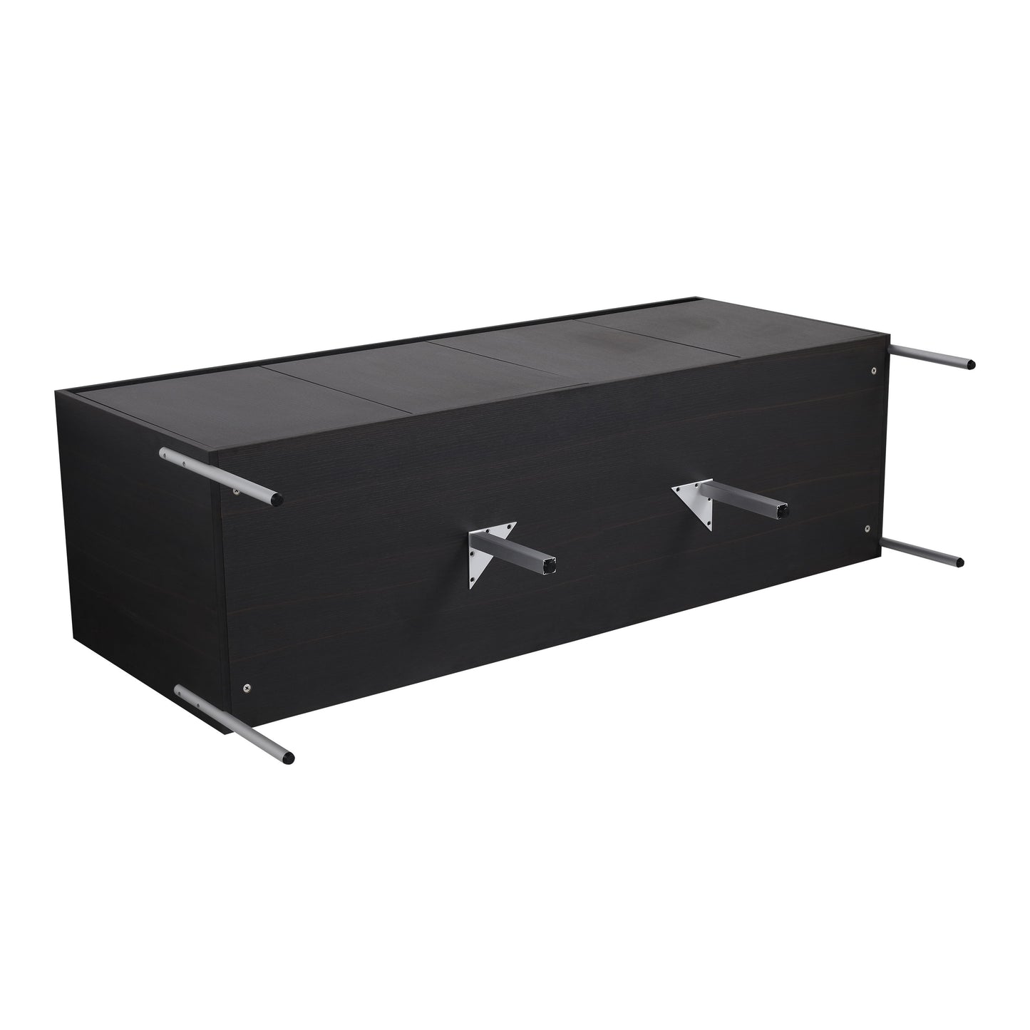 Deluxe 60" Freestanding Bathroom Vanity With Resin Double Sink - Dark Oak