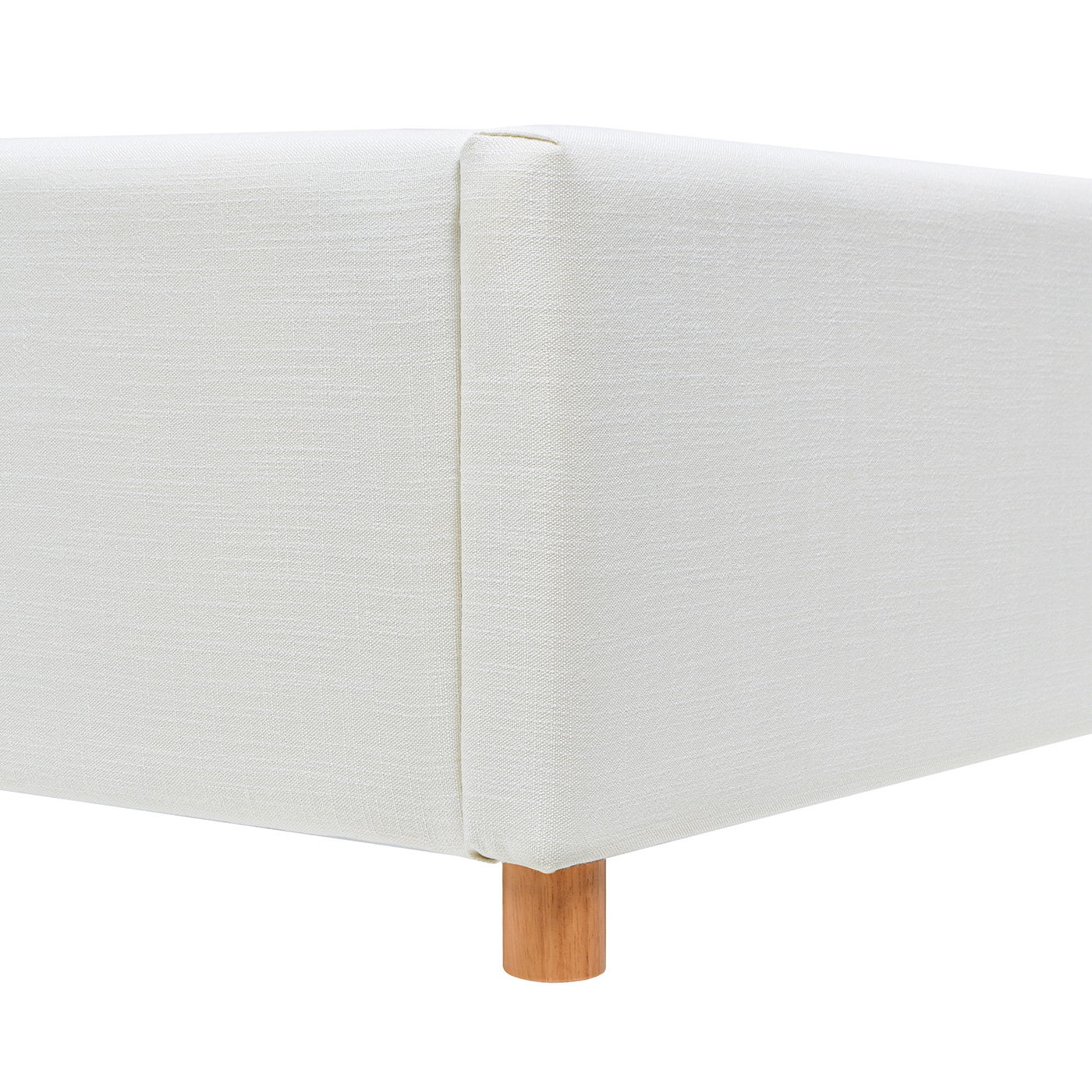 Miramar - Queen Cushion Back Headboard Platform Bed Frame - Antique White