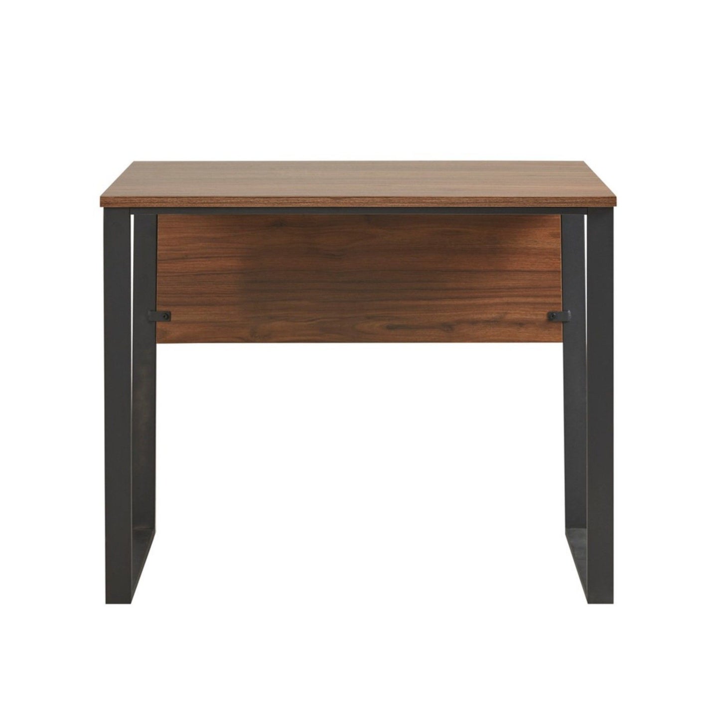 Computer Desk With Metal Legs - Dark Coffee