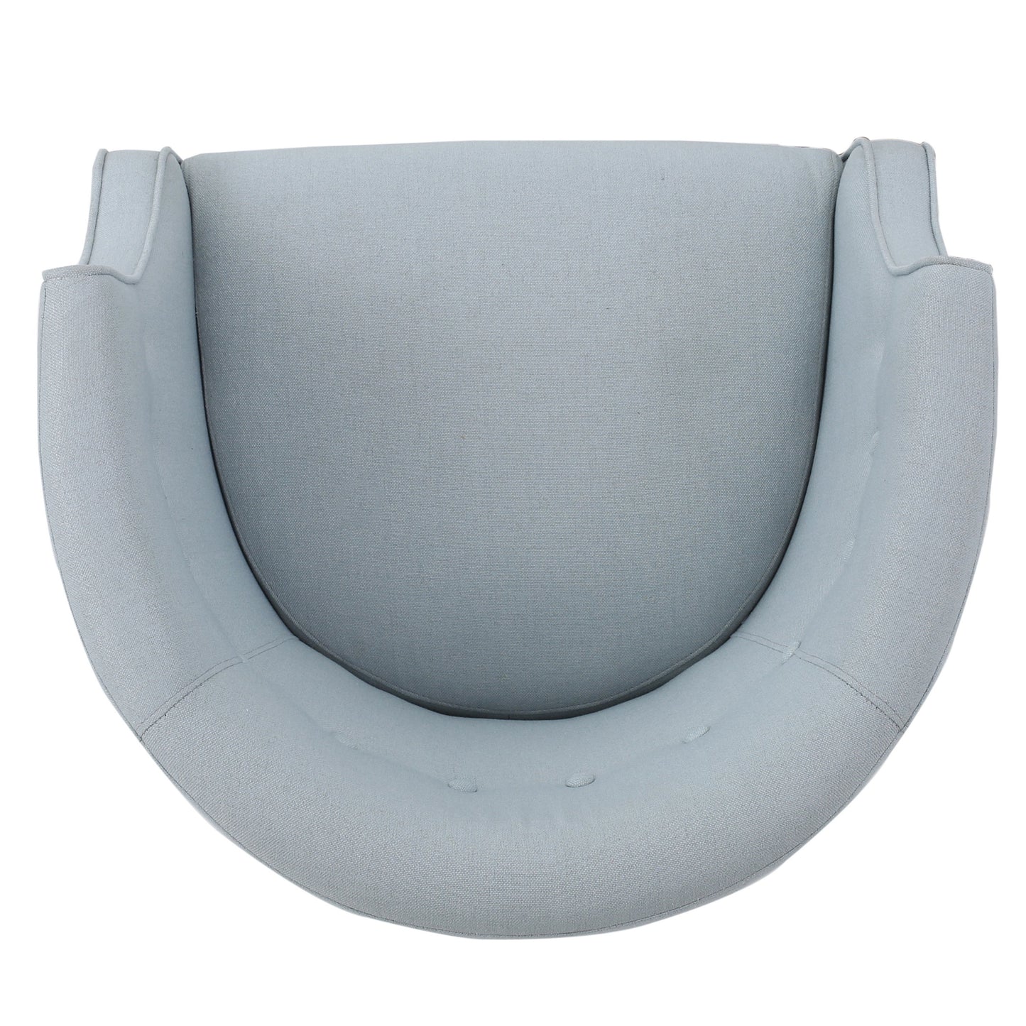 Elegant Upholstered Club Chair With Button Tufting - Light Blue