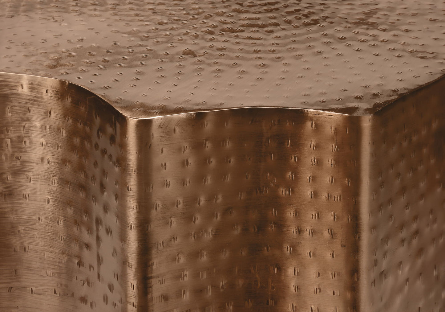 Drum Accent Side Table, Contemporary - Copper