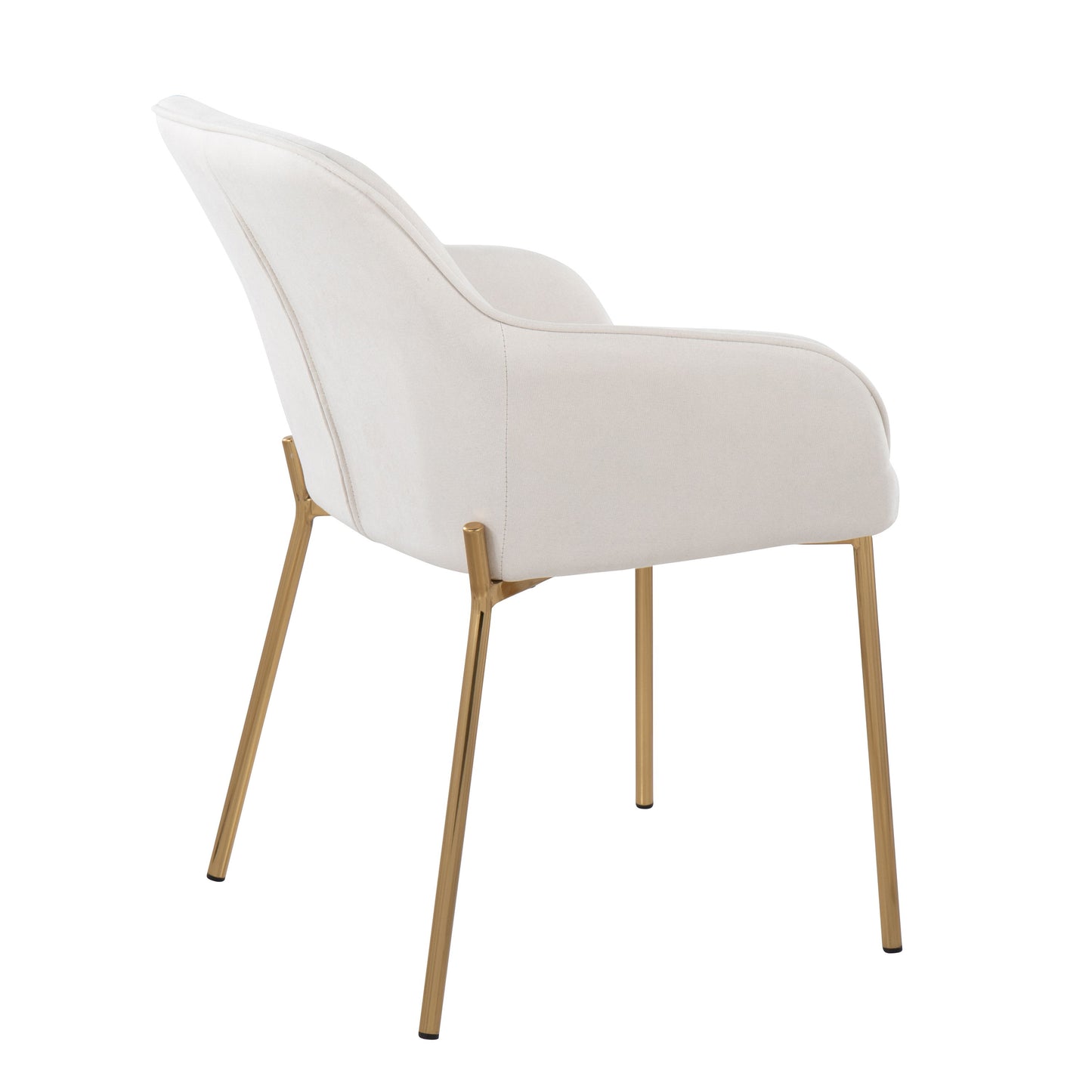 Daniella - Contemporary Dining Chair (Set of 2) - Cream / Gold