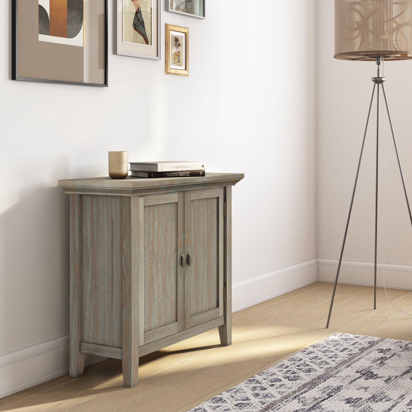 Redmond - Low Storage Cabinet - Distressed Gray