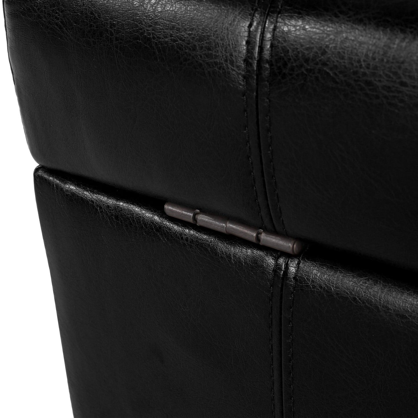 Storage Ottoman For Living Room, Bedroom - Black