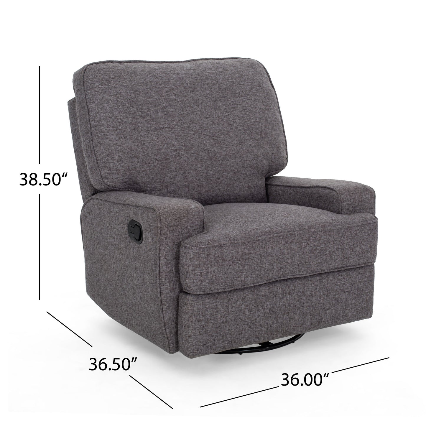 Wide Manual Standard Recliner - Charcoal