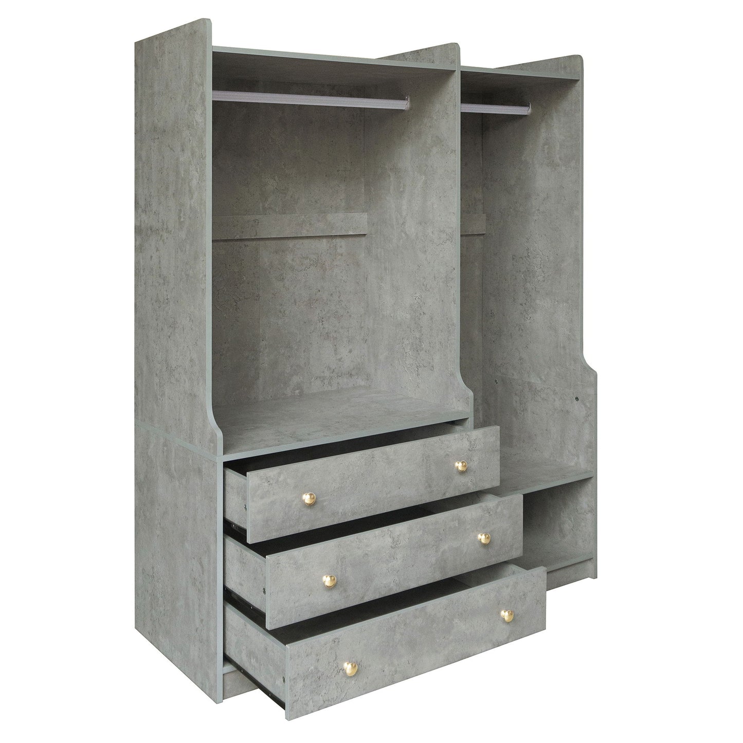 Open Wardrobe Storage For Bedroom - Gray
