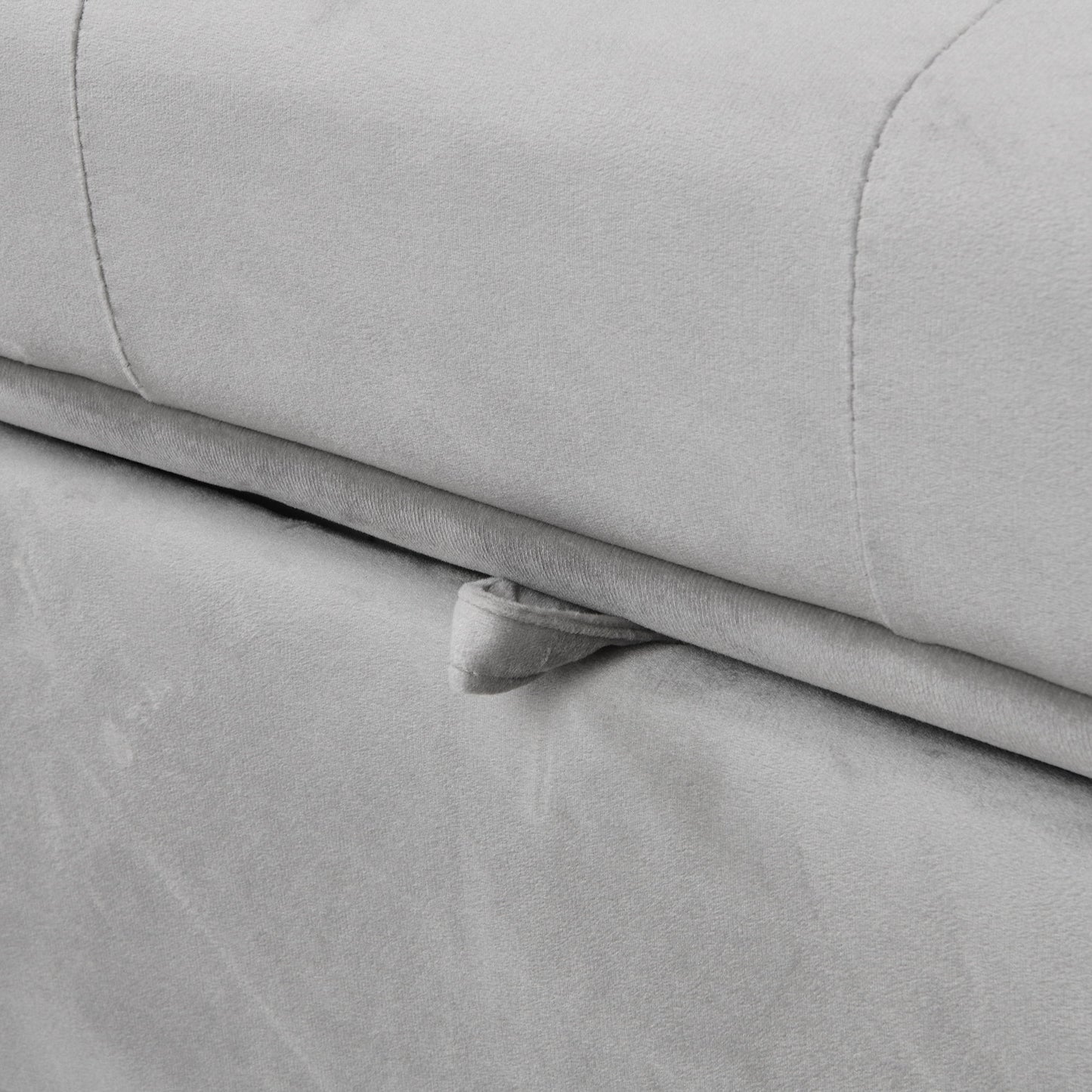 Stylish Folding Ottoman Sofa Bed With Multifunctional Design - Gray