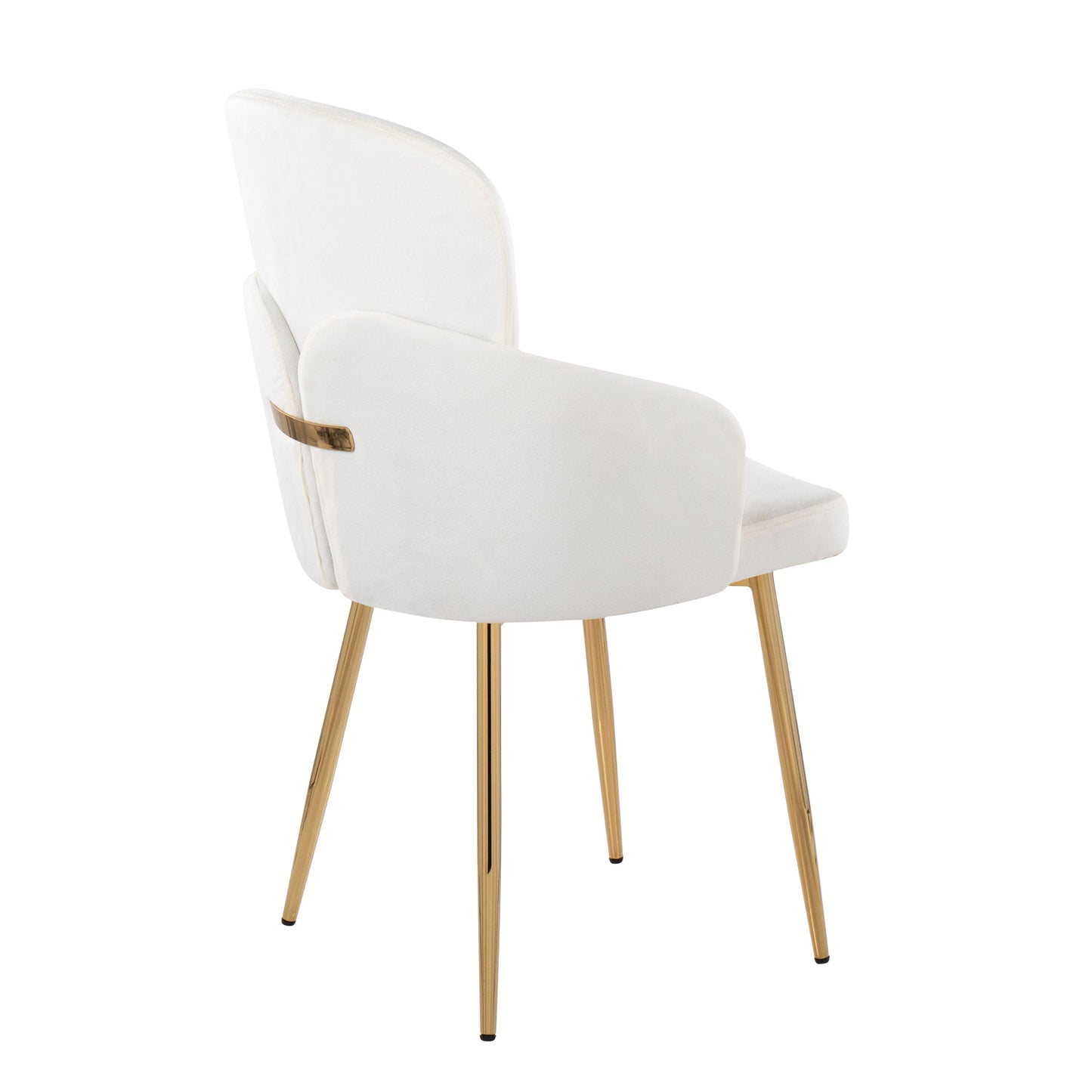 Dahlia - Contemporary Dining Chair (Set of 2) - Cream / Gold