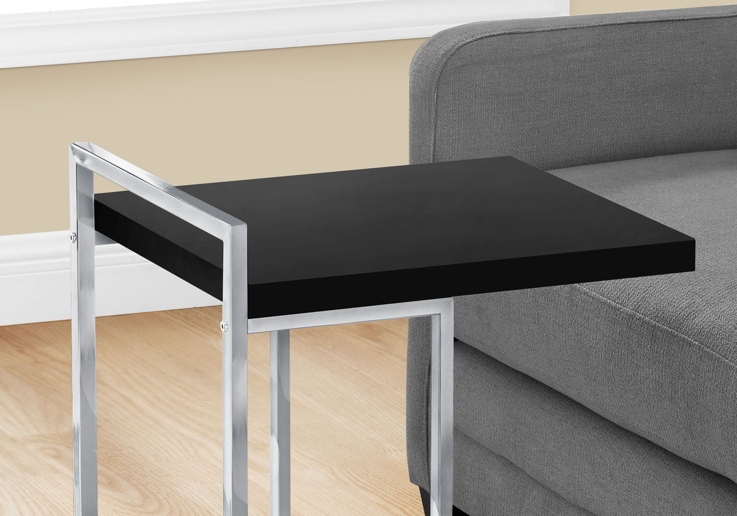 Accent Table, C - Shaped, Modern - Black