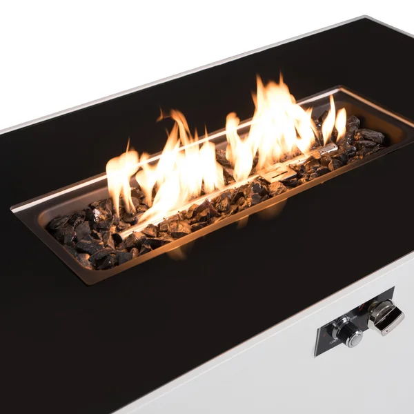 Rectangular Fire Pit With Frame - White