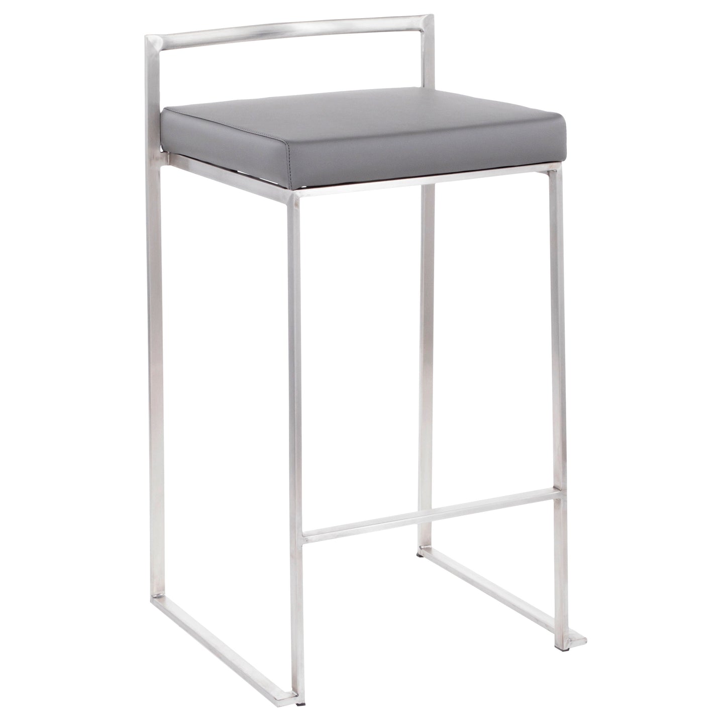 Fuji - Contemporary Stackable Counter Stool (Set of 3) - Gray