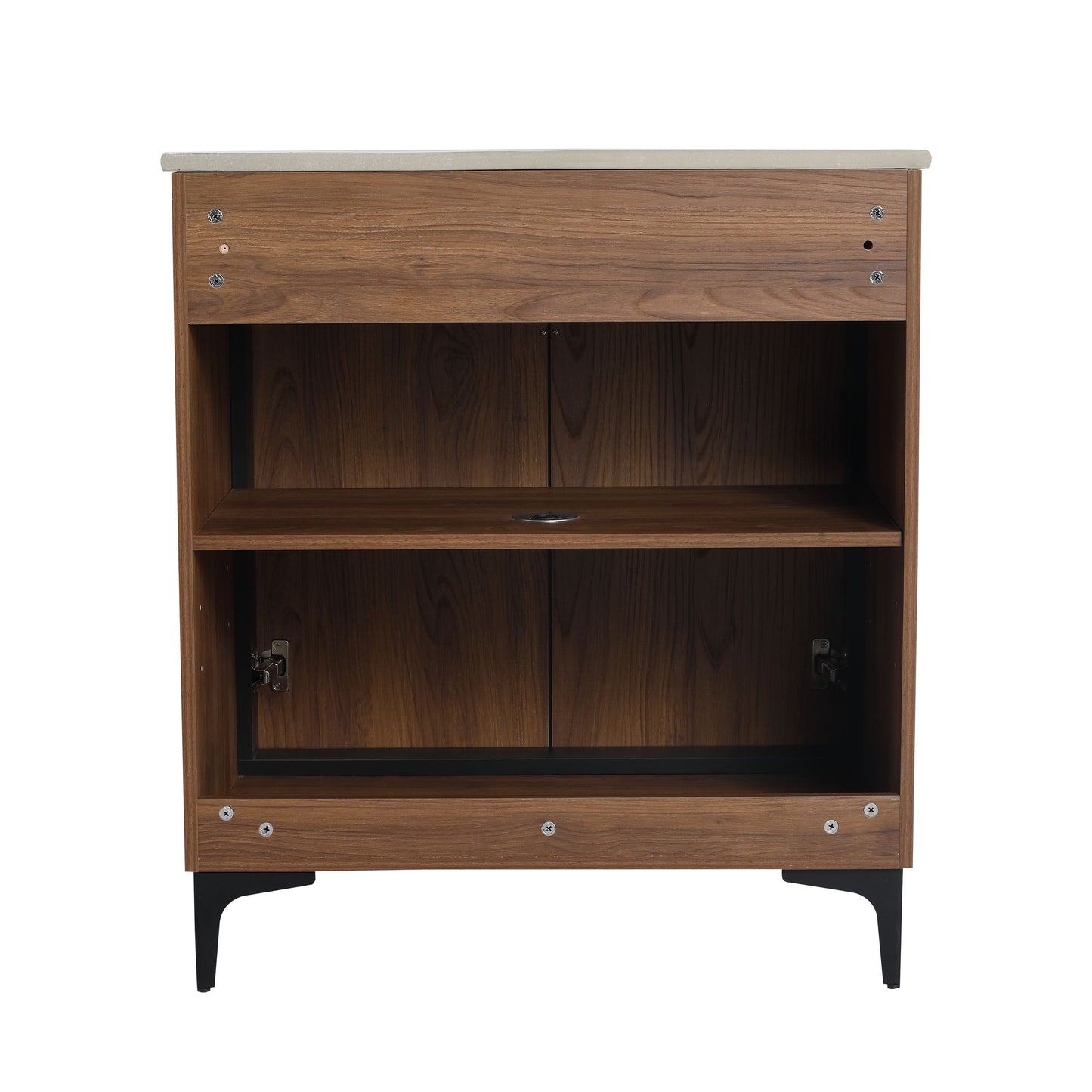 Bathroom Vanity Freestanding Cabinet With Sink - Brown