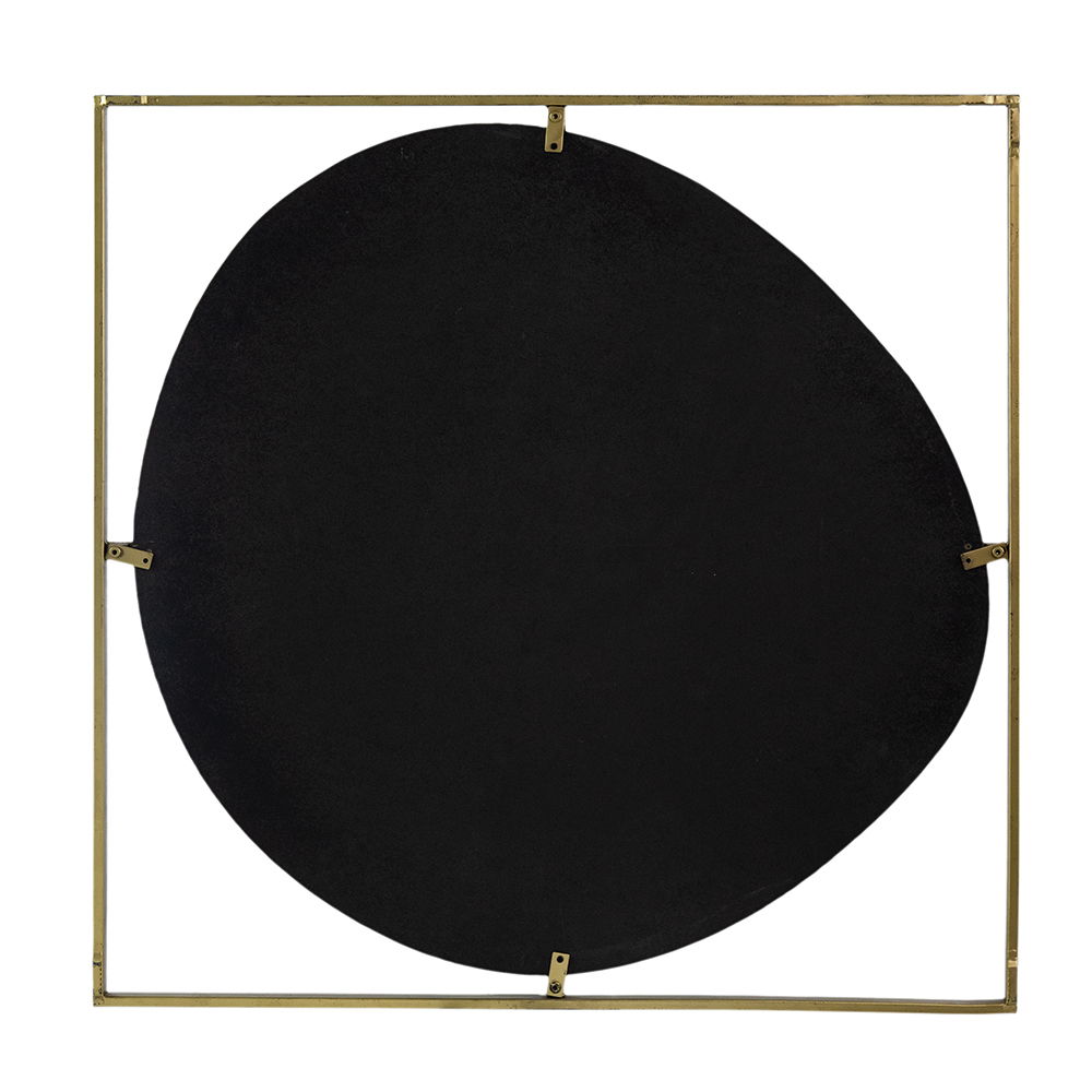 Poppy Mirror With Metal Frame Contemporary Design For Bathroom, Entryway Wall Decor - Golden Black