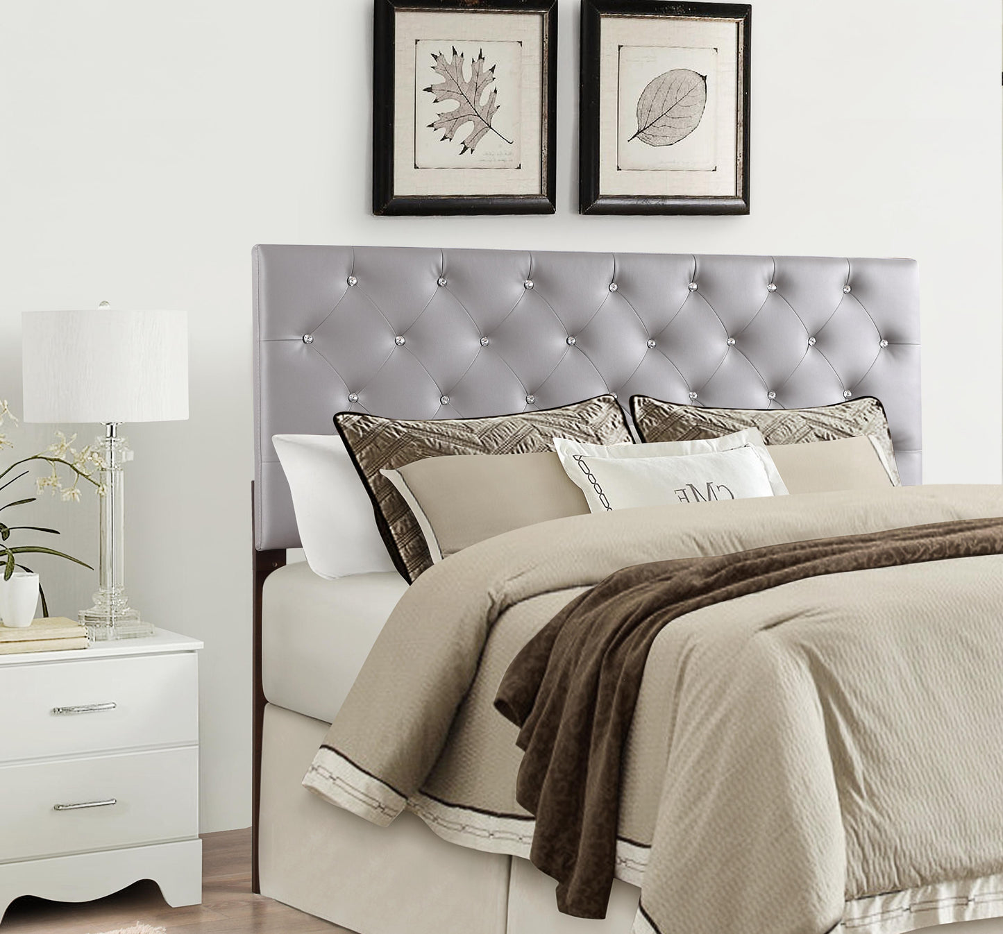 Super Nova - Queen Bed Headboard - Light Gray