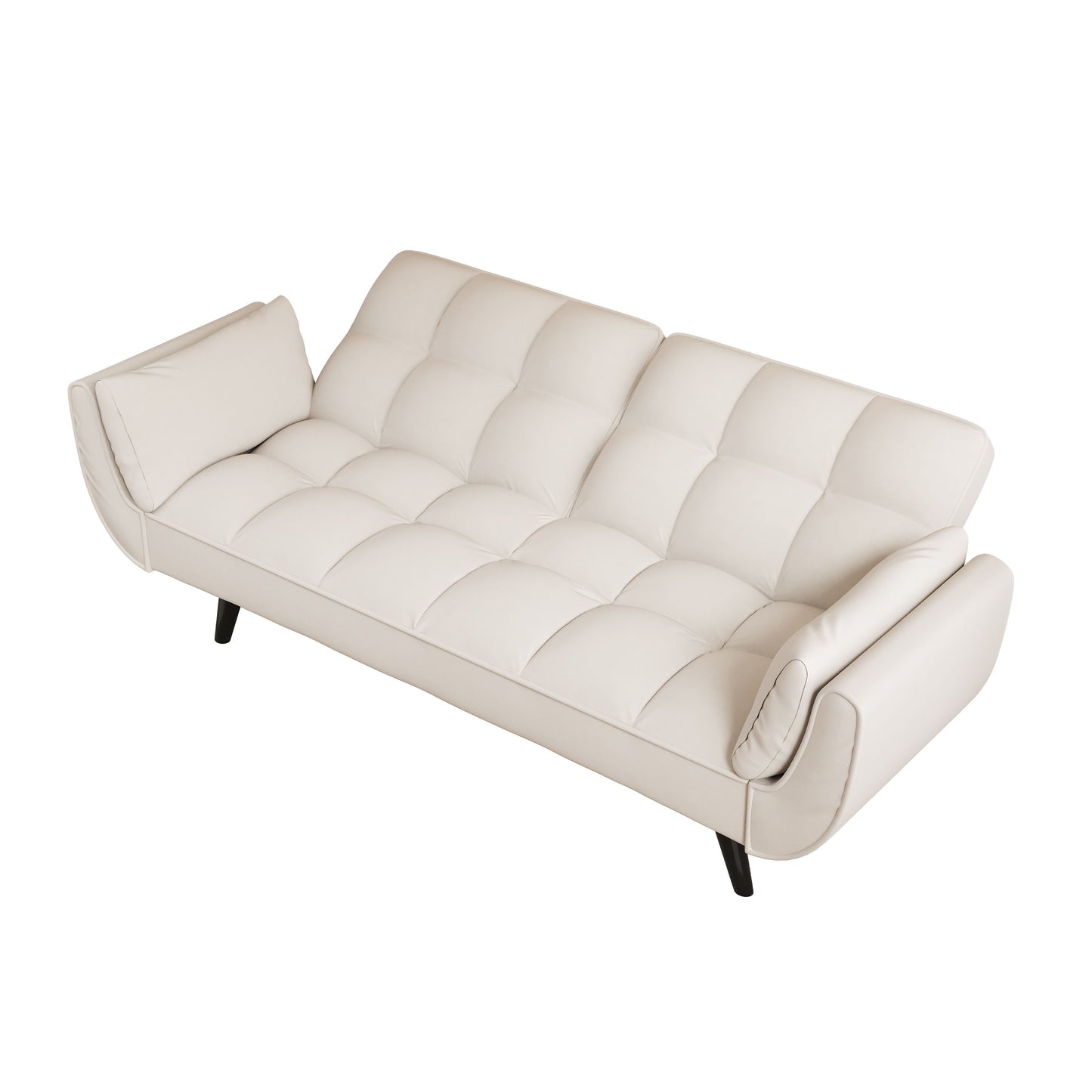 Sofa Soft Two Armrests Throw Pillow Pillow Comfortable Fit Apartment Bedroom Small Space - Beige