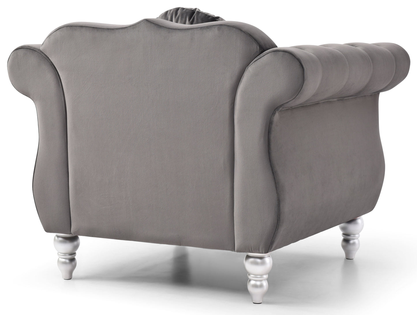 Chic Transitional Chair - Dark Gray